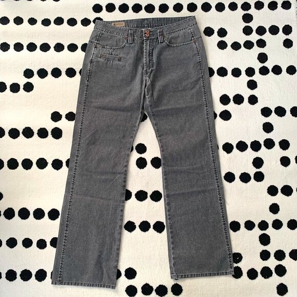Buffalo David Bitton Relaxed Straight Leg Y2K Faded Black Jeans - Picture 1 of 13